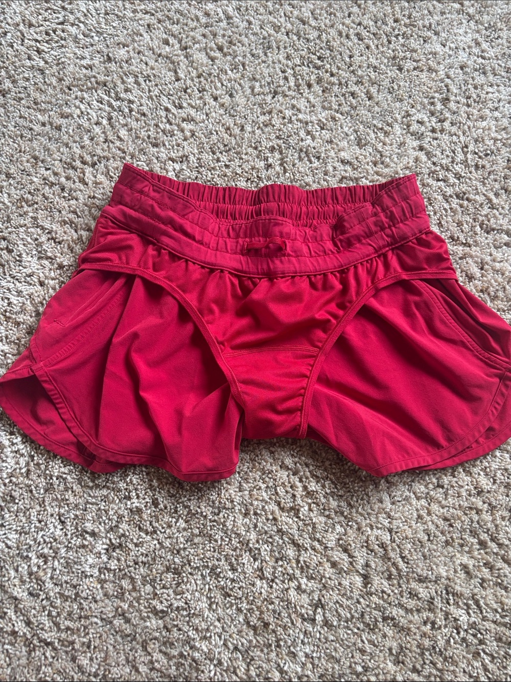 lululemon athletica Bright Red Women's Running Shorts - Picture 4 of 6